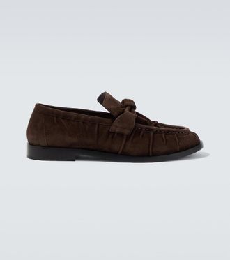 Bottega Veneta Astaire Knot suede loafers