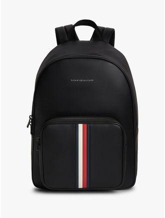 Tommy Hilfiger Mens Signature Stripe Backpack - Black