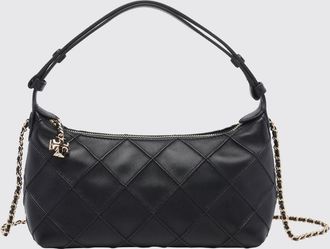 Tory Burch Borsa a spalla Fleming mini in pelle matelass&eacute; con logo Double T