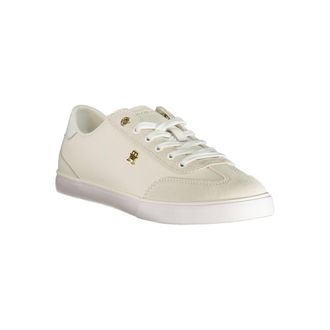 Tommy Hilfiger Logo-Embossed Lace-Up Sneaker - White