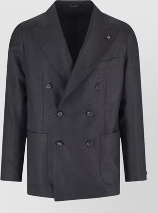 Tagliatore double breasted blazer notch lapel pockets