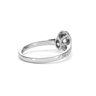 The Diamond Store Georgina Lab Oval Diamond Halo Engagement Ring Platinum 1.00ct F/VS1