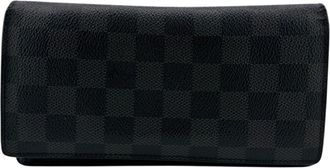 Louis Vuitton Damier Graphite Black Gray Leather Long Wallet (Bi-Fold) (Pre-Owned)