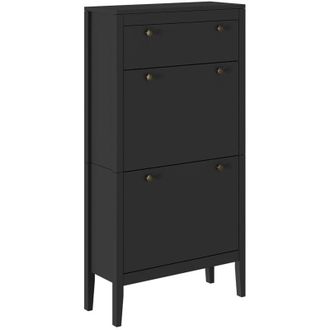 Vicco Armario Para Zapatos Aron, Negro, 60 X 115 Cm Vicco