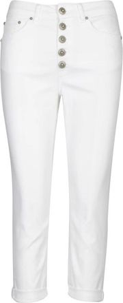 Dondup Cropped Denim Jeans - Dames - Cropped Jeans - Wit - W28 - Denim - Jeans