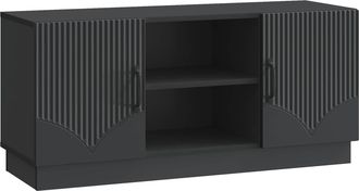 vidaXL Mueble De Tv 102 X 34,5 X 47 Cm Negro Madera De Ingenier&iacute;a Vidaxl