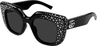 Gucci GG2030S 005 Womens Sunglasses Black Size 50 - Free RX Lenses - Free RX Lenses