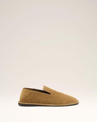 Ami Brown Cow Leather Midi Slippers Brown - 36 - Unisex