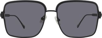 Ferragamo Grey Square Ladies Sunglasses SF317S 002 57