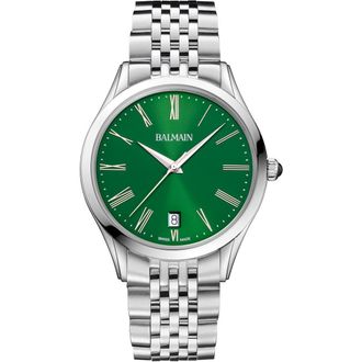 Balmain Classic R Bracelet Watch, 41mm in Green/Stainless Steel at Nordstrom