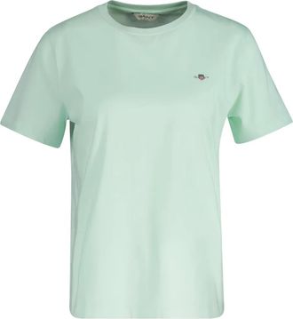 GANT short-sleeved T-shirt - women - Fabric - M - Green