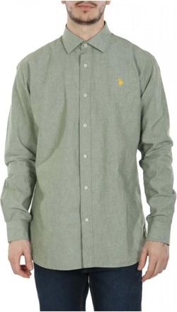 U.S.Polo Association Hombre, Camisas, Verde, Talla: L