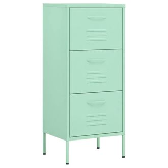 Berkfield Home Storage Cabinet Mint 42.5x35x101.5 cm Steel in Green