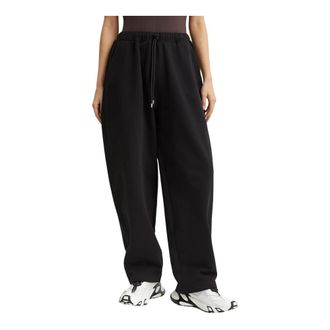 Sportmax Fleece Broek - Dames - Sweatpants - Zwart - M - Leer - Broeken