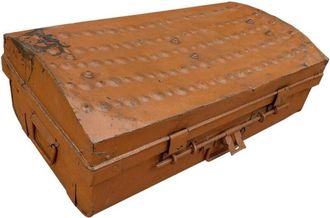 Wanderlust Deco Wanderlust Deco - Maleta De Metal Marr&oacute;n 63x34x19