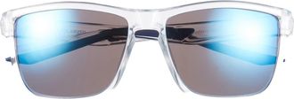 Hurley 58mm Square Sunglasses in Crystal Clear at Nordstrom Rack