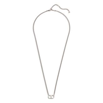 Valentino Garavani Accessoires, Heren, Grijs, ONE Size, VLogo Ketting