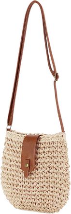 Generic Woven Sling Bag - Trendy Beach Handbags, Adjustable Purse with Zipper with Lightweight Stylish Design, Spring Summer Travel, Wedding Party Accessory, 