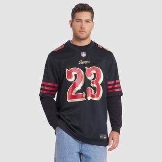 Nike Christian McCaffrey San Francisco 49ers Rivalries Collection Mens Nike Mens NFL Game Jersey in Black | 67NM0G5Z9BF-6Z2
