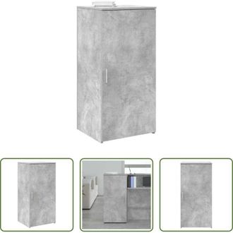 vidaXL vidaXL Armadio per reception - Mobile Portaoggetti Grigio Cemento 50x45x103,5 cm in Truciolato