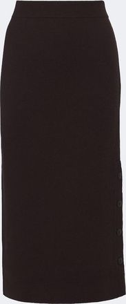 Max Mara Falda midi de lana y cachemir