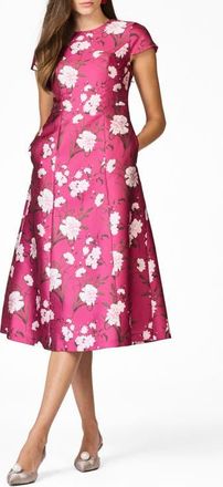Sachin & Babi Jackie Floral Cocktail Midi Dress in Rhodolite English Rose at Nordstrom, Size 10
