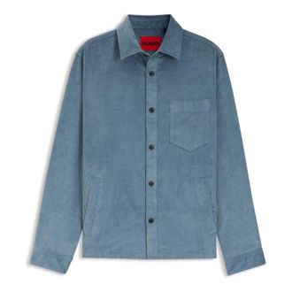 HUGO BOSS Overhemden, Heren, Blauw, L, Overshirt
