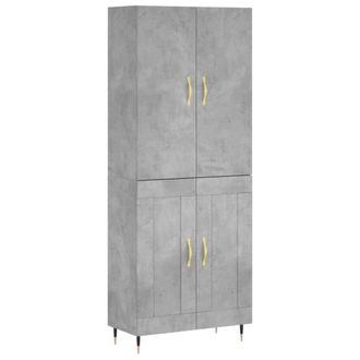 Berkfield Home Highboard Concrete Grey 69.5x34x180 cm Engineered Wood