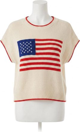 Z Supply Sleeveless Patriot Sweater In Cloud