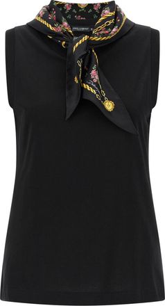 Dolce & Gabbana Black Scarf T-shirt