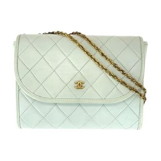 Chanel Pre-owned Cross Body Bags, female, White, Size: ONE SIZE Pre-owned Cross Body Bag