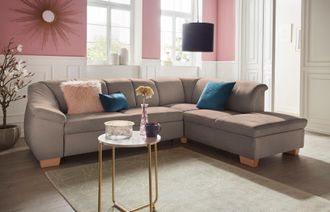 Sit&more Ecksofa &raquo;Santo L-Form&laquo; mit Federkern, wahlweise mit Bettfunktion und Stauraum