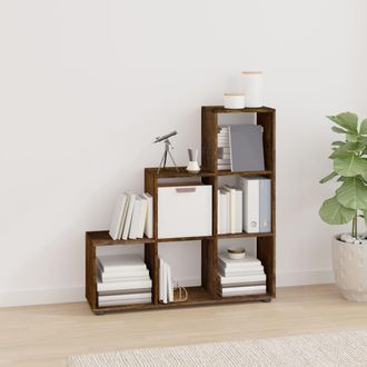 vidaXL Vidaxl - Estanter&iacute;a Forma De Escalera Madera Contrachapada Roble Ahumado