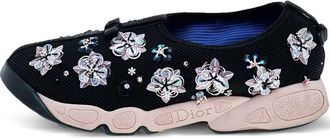 Dior Fusion floral-embellished sneakers - Black