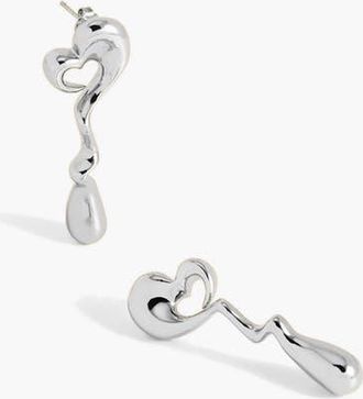 Yoj Agaoi Drop Face On Stud Earrings In Silver at Nordstrom