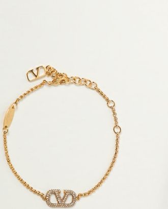 Valentino Garavani Bracciale VLogo Signature Valentino Garavani in ottone con Swarovski