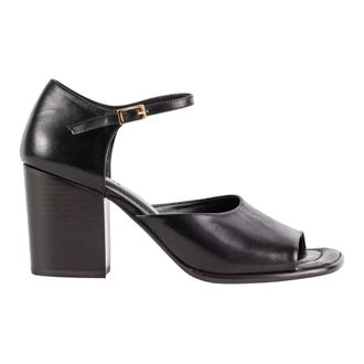 Christophe Lemaire Square-Heeled Sandals 80 - female - Lemaire - High Heel Sandals - Black - 8 UK - Shoes