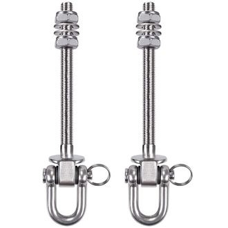 OEM Percha De Acero Inoxidable De Alta Resistencia - Capacidad De 300 Kg - 23,5 Cm X M10 - Ganchos De Madera Y Acero Para Columpios - Para Hamaca De Yoga,