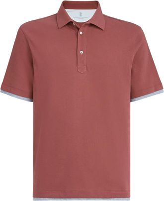 Brunello Cucinelli Poloshirt met korte mouwen - Rood