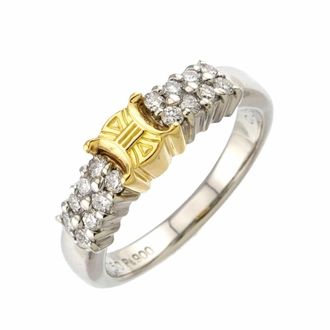 Celine Gold Yellow Gold (18K) Platinum 900 Band Ring (Pre-Owned)