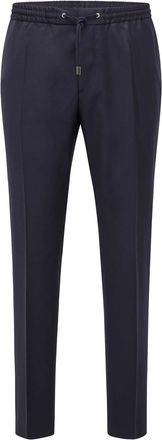 HUGO BOSS Mens Banks Trousers in Dark Blue Wool - Size 28W/32L