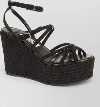 Jimmy Choo London nyra 100 ankle strap wedge sandals