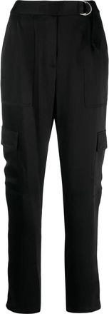 SIMKHAI Elegante Zwarte Utility Broek - Dames - Straight fit broeken - Zwart - S - Polyester - Broeken