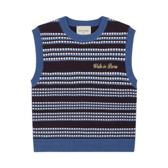 Walk In Paris Jersey sin mangas - Knitwear - Hombre - Azul - M