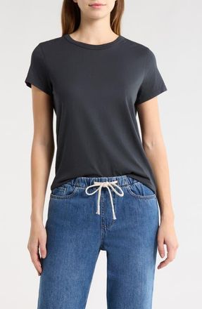 Marine Layer Tried & True Crewneck T-Shirt in Black at Nordstrom, Size X-Small