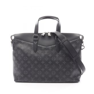 Louis Vuitton Black Pvc Leather Briefcase (Pre-Owned)