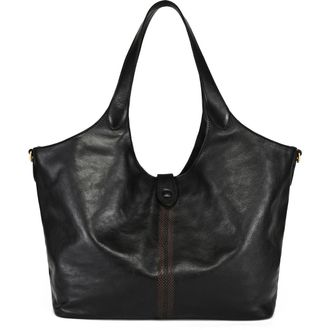 OLD TREND Marigold Genuine Leather Spacious Refined Carryall Tote in Black at Nordstrom
