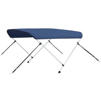 vidaXL Toldo Bimini De 2 Arcos Azul Marino 180x130x110 Cm Vidaxl