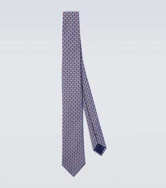 Giorgio Armani Silk-blend jacquard tie