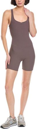 Beyond Yoga Routine Ribbed 5In Biker Jumpsuit